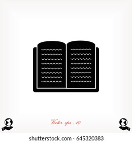 Book icon, Vector EPS 10 illustration style