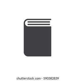 Book icon vector, filled flat sign, solid pictogram isolated on white. Symbol, logo illustration. Pixel perfect