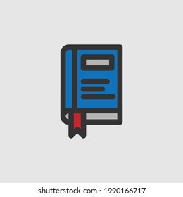 Book icon vector, flat design best vector icon