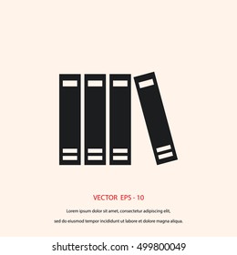 book icon vector, flat design best vector icon