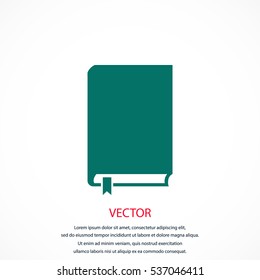 Book icon vector, flat design best vector icon