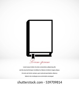 Book icon vector, flat design best vector icon