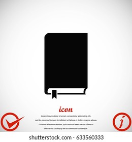 Book icon vector, flat design best vector icon