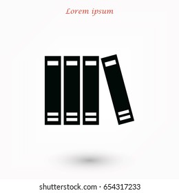book icon vector, flat design best vector icon