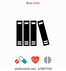 book icon vector, flat design best vector icon