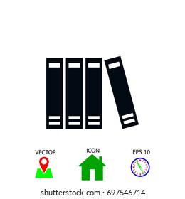 book icon vector, flat design best vector icon