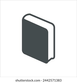 Book icon in vector. Flat style icon design. Vector illustration of Book icon. Pictogram isolated on white.