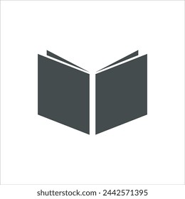 Book icon in vector. Flat style icon design. Vector illustration of Book icon. Pictogram isolated on white.