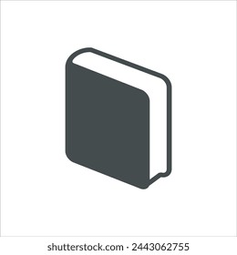 Book icon in vector. Flat style icon design. Vector illustration of Book icon. Pictogram isolated on white.