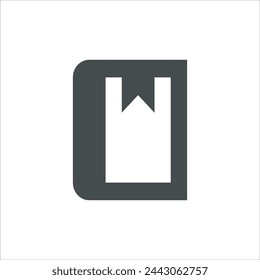 Book icon in vector. Flat style icon design. Vector illustration of Book icon. Pictogram isolated on white.