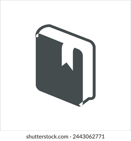 Book icon in vector. Flat style icon design. Vector illustration of Book icon. Pictogram isolated on white.