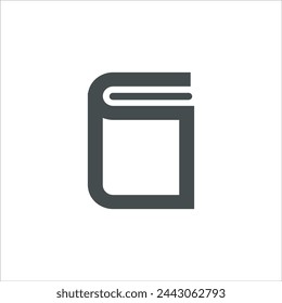 Book icon in vector. Flat style icon design. Vector illustration of Book icon. Pictogram isolated on white.