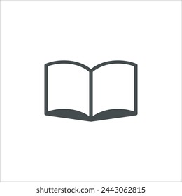 Book icon in vector. Flat style icon design. Vector illustration of Book icon. Pictogram isolated on white.