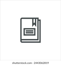 Book icon in vector. Flat style icon design. Vector illustration of Book icon. Pictogram isolated on white.
