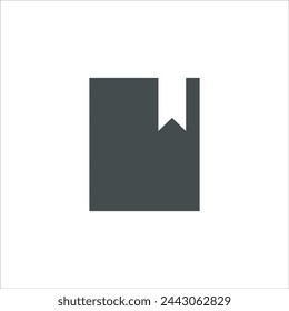 Book icon in vector. Flat style icon design. Vector illustration of Book icon. Pictogram isolated on white.