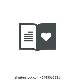 Book icon in vector. Flat style icon design. Vector illustration of Book icon. Pictogram isolated on white.