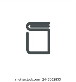 Book icon in vector. Flat style icon design. Vector illustration of Book icon. Pictogram isolated on white.