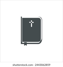 Book icon in vector. Flat style icon design. Vector illustration of Book icon. Pictogram isolated on white.