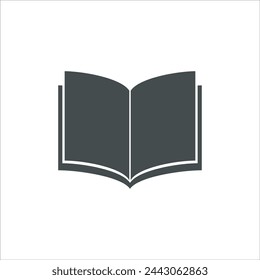 Book icon in vector. Flat style icon design. Vector illustration of Book icon. Pictogram isolated on white.