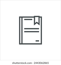 Book icon in vector. Flat style icon design. Vector illustration of Book icon. Pictogram isolated on white.