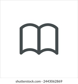 Book icon in vector. Flat style icon design. Vector illustration of Book icon. Pictogram isolated on white.