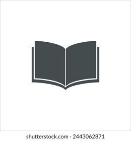 Book icon in vector. Flat style icon design. Vector illustration of Book icon. Pictogram isolated on white.