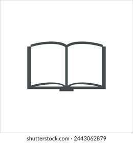 Book icon in vector. Flat style icon design. Vector illustration of Book icon. Pictogram isolated on white.