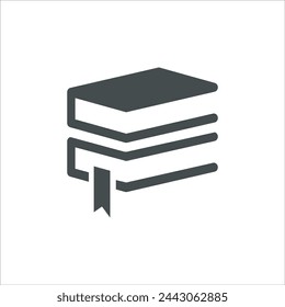 Book icon in vector. Flat style icon design. Vector illustration of Book icon. Pictogram isolated on white.