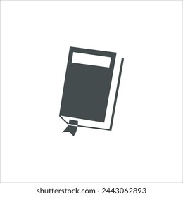 Icono de libro en vector. Diseño de icono de estilo plano. Ilustración vectorial del icono del libro. Pictograma aislado en blanco.