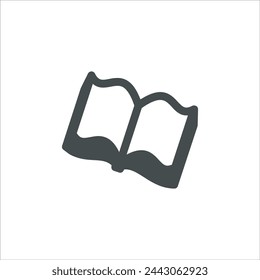 Book icon in vector. Flat style icon design. Vector illustration of Book icon. Pictogram isolated on white.