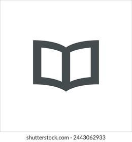 Book icon in vector. Flat style icon design. Vector illustration of Book icon. Pictogram isolated on white.