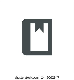 Book icon in vector. Flat style icon design. Vector illustration of Book icon. Pictogram isolated on white.