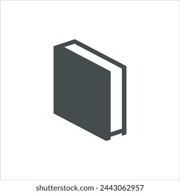Book icon in vector. Flat style icon design. Vector illustration of Book icon. Pictogram isolated on white.