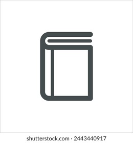 Book icon in vector. Flat style icon design. Vector illustration of Book icon. Pictogram isolated on white.