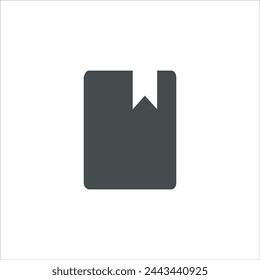 Book icon in vector. Flat style icon design. Vector illustration of Book icon. Pictogram isolated on white.