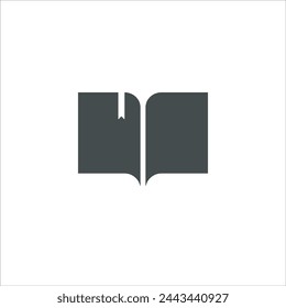 Book icon in vector. Flat style icon design. Vector illustration of Book icon. Pictogram isolated on white.