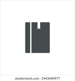 Book icon in vector. Flat style icon design. Vector illustration of Book icon. Pictogram isolated on white.
