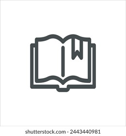 Book icon in vector. Flat style icon design. Vector illustration of Book icon. Pictogram isolated on white.