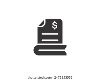 Book icon in vector. Flat style icon design. Vector illustration of Book icon. Pictogram isolated on white.