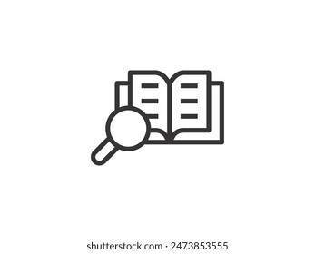 Book icon in vector. Flat style icon design. Vector illustration of Book icon. Pictogram isolated on white.