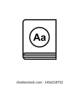 Book icon vector- flat and trendy sign/ symbol illustration.