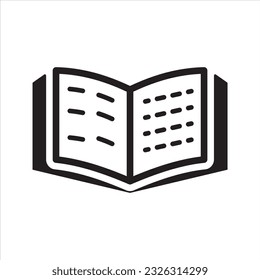 Book icon. Vector and glyph