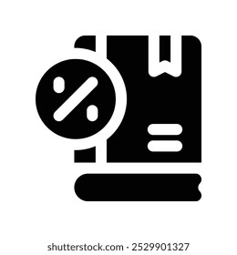 ícone de livro. ícone de glifos vetoriais para o design de seu site, celular, apresentação e logotipo.