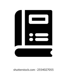 book icon. vector glyph icon for your website, mobile, presentation, and logo design.