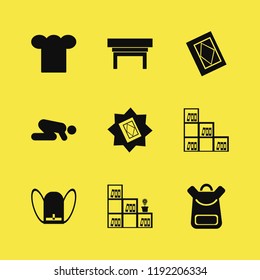 book icon. book vector icons set bookcase, school book bag, holy quran and islam prayer