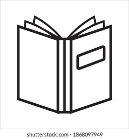Book icon vector and Book illustration