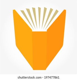 Book icon, vector illustration 