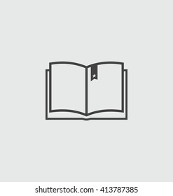 Book icon vector illustration.
