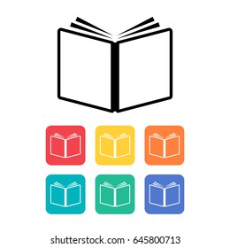 Book icon. Vector illustration.
