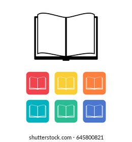 Book icon. Vector illustration.
